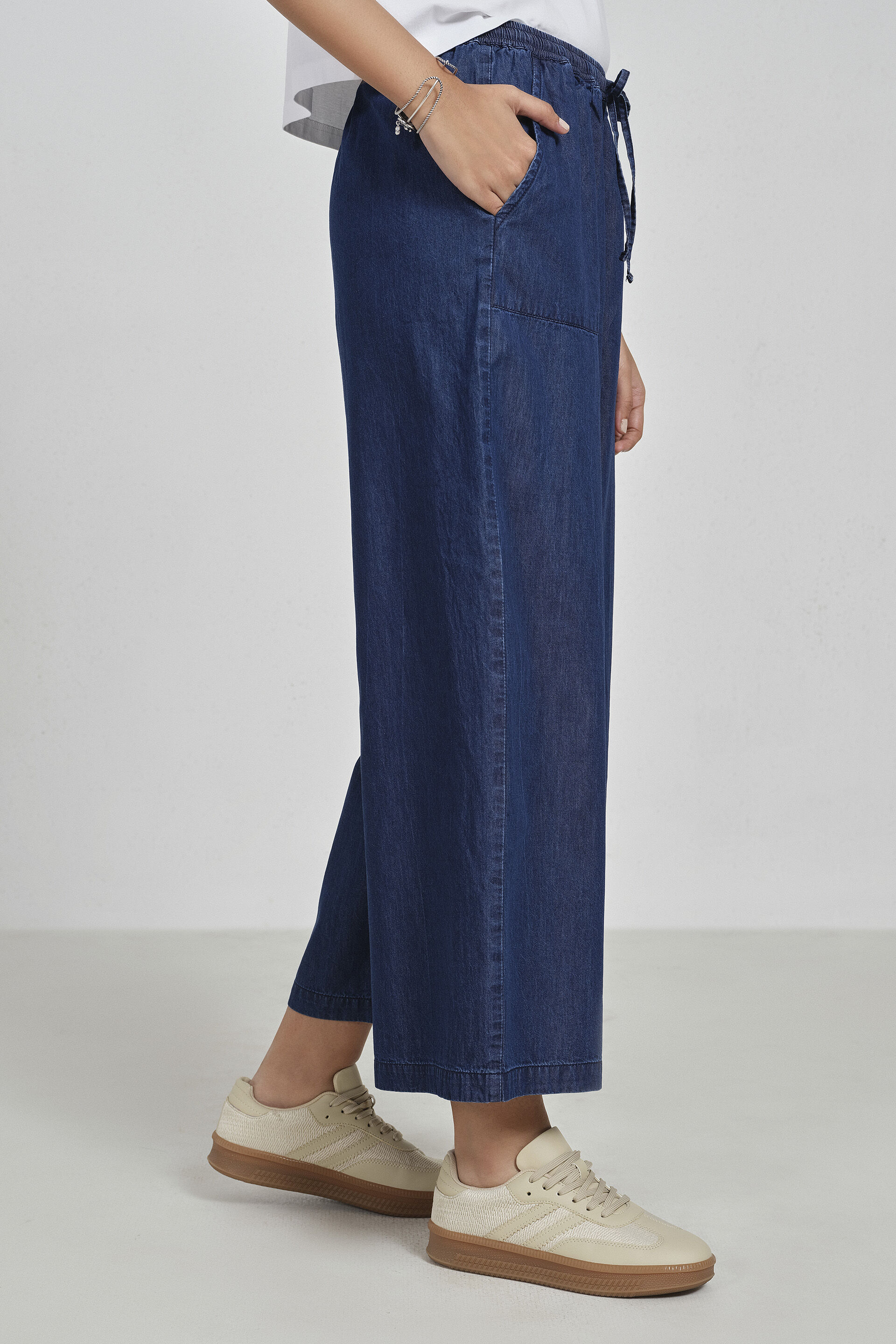 Ink Blue Denim Pants, Indigo, image 2